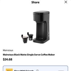 MAINSTAY COFFEE  Maker NEW