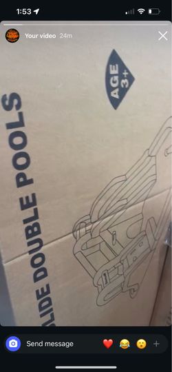 Double pool waterslide with tunnel and water gun