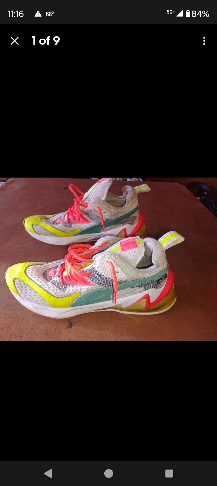 Size 11 - PUMA LQDCELL Origin White Yellow Alert