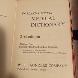 3 Medical Dictionaries, The Readers Digest Great Encyopediac Dictionary and The Better Homes and Gardens Baby Book