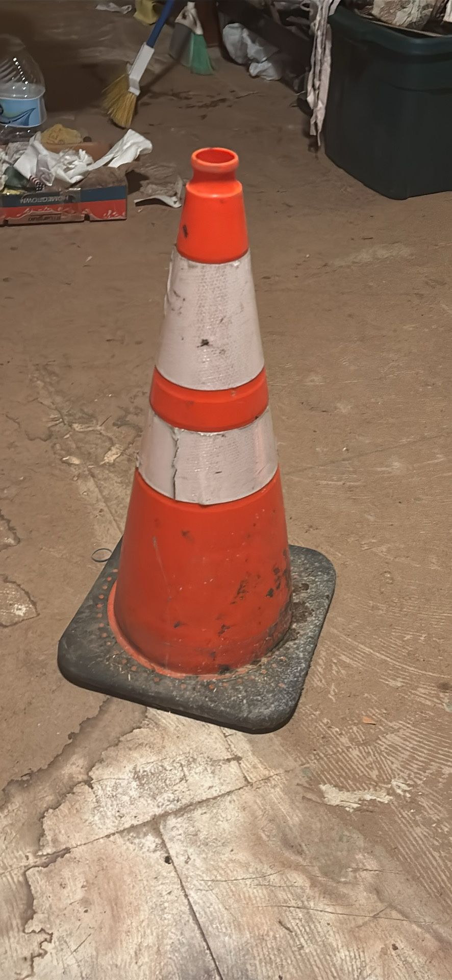 28 In Black Weighted Base Traffic Construction Cone