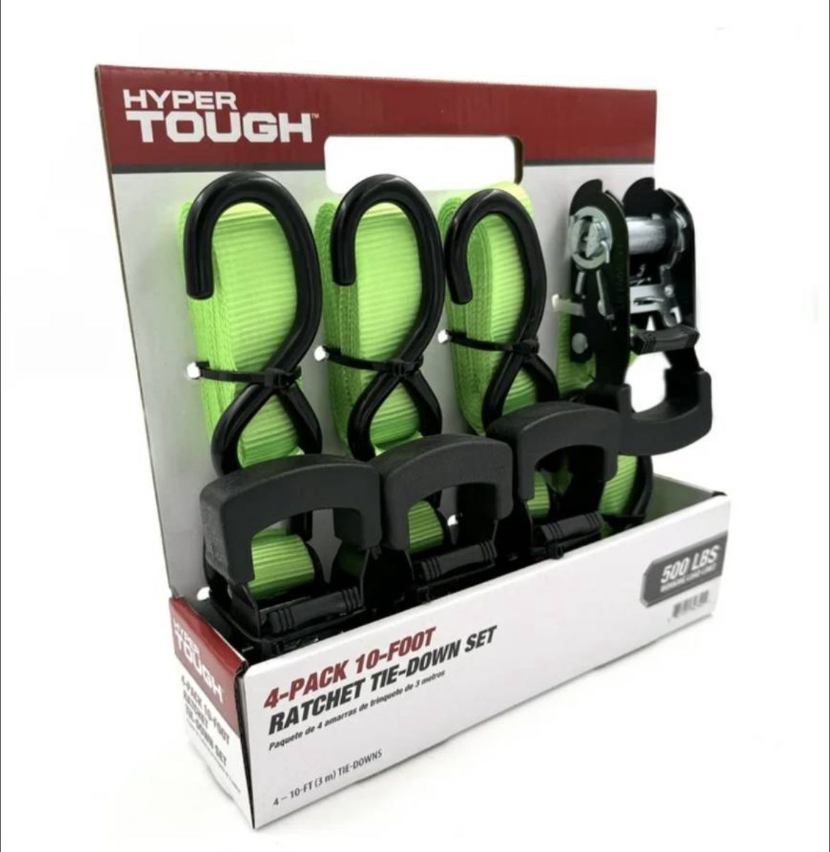 4 Pack Hyper Tough S Hook Ratchet Tiedown
