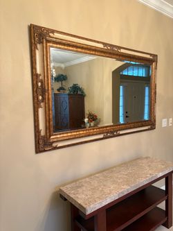 Large Gold Ornate Framed Wall Mirror