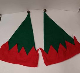 lot of 2 felt Christmas elf hats $2 for both!