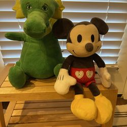 Mickey Mouse & Puff The Dragon Stuffed Animals