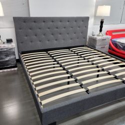 KING platform bed frame come NEW IN BOX, mattress sold separately 