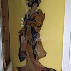 Japanese Geisha Glass Art