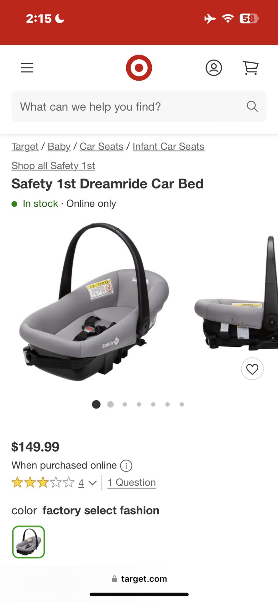 Safety 1st DreamRide Car Seat 