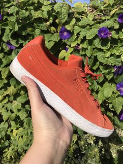 Men’s Puma Suede Classic+ Sneakers in Orange Size 8