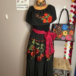 Vestidos Bordado Mexicanos Mexican Embroidered Dress 