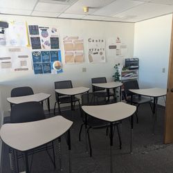 School classroom desks
