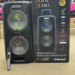 Dual 10” Bluetooth-LED Party Speakers