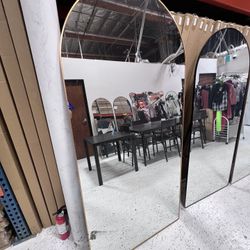 75”x35” New - Large Arched Full-Length Mirror – Gold Metal Frame – Floor or Leaning Mirror