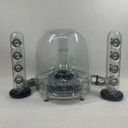 Harmon Kardon Soundsticks III Multimedia Speaker System w Subwoofer Clear READ