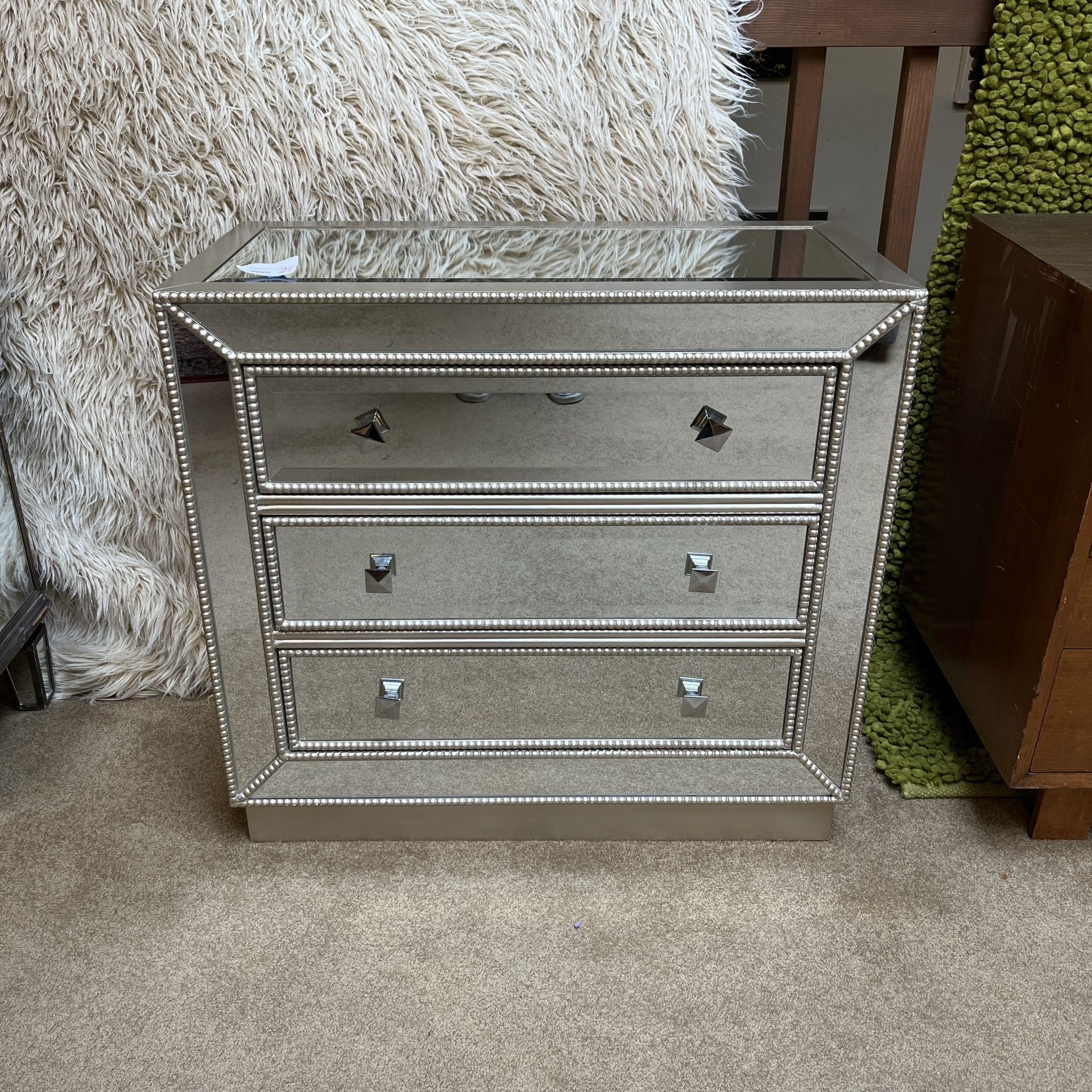 Mirrored 3 Drawer Small Dresser