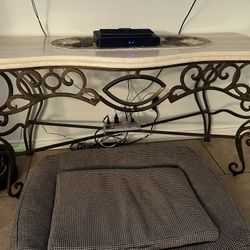 Mirror and marble end table