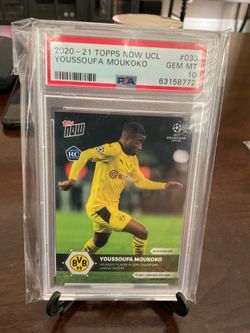 2020-2021 Topps Now UCL #33 Youssoufa Moukoko Gen. Mint 10