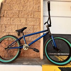Lightweight Blue Bmx Mountain Bike Bicycle Neon Tires 