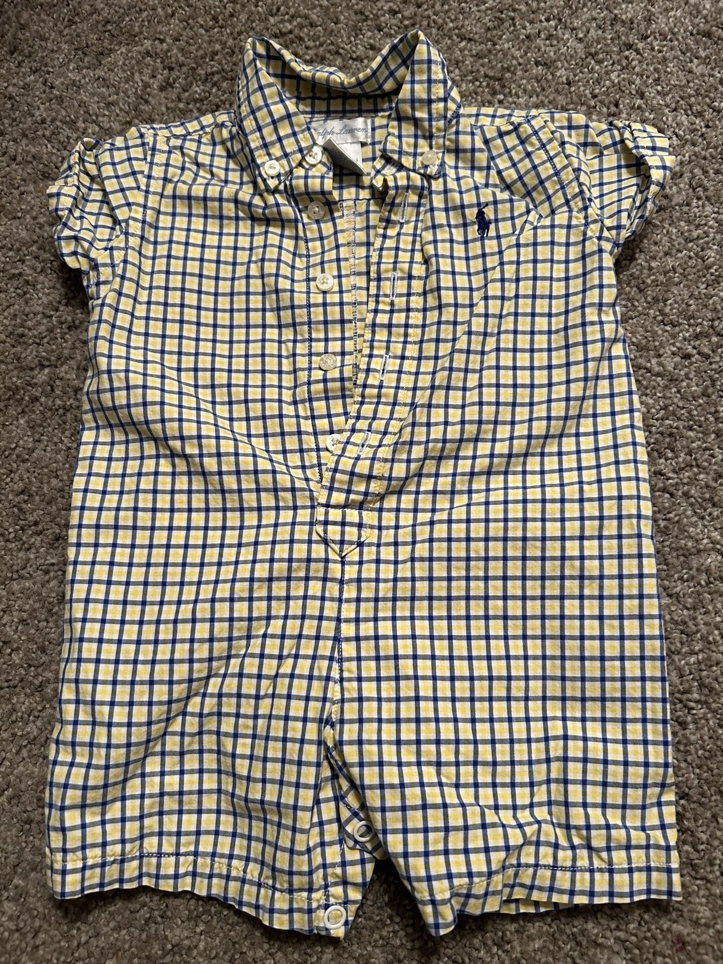 Size 6 Month Ralph Lauren Polo Shorts Romper