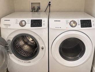 Samsung Front Load Washer & Electric Dryer Set