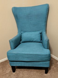 2 Kegan Accent Chairs with Chrome Nails
