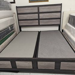 King Size Bed Frame With Box Springs 🚚Free Delivery 🚚