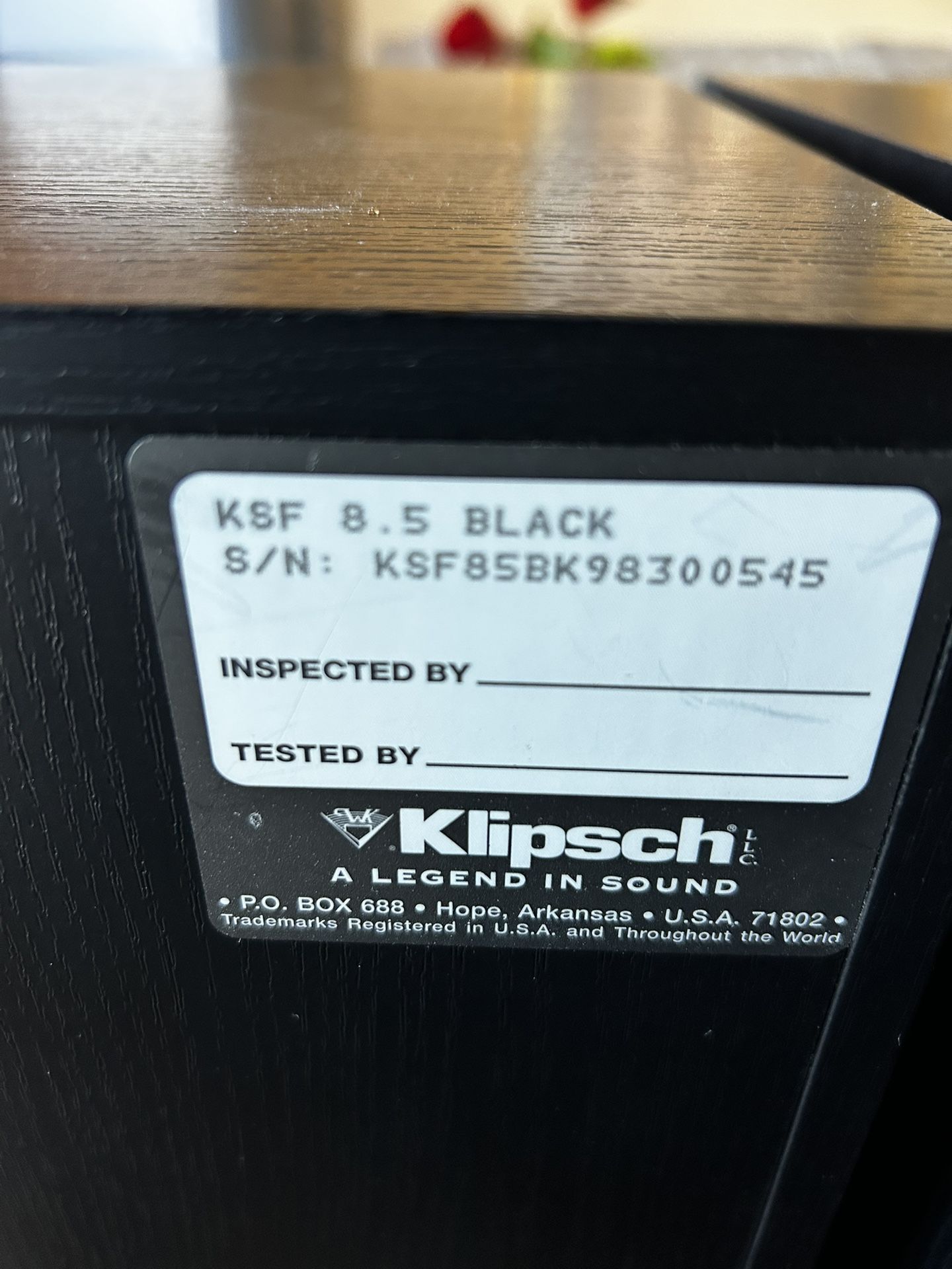 Klipsch KSF 8.5 Floor Standing Speakers