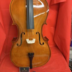 Beautiful 4/4 Gloss Cello with New Bow, Digital Tuner, Extra Strings, Rosin, Case $360 Firm