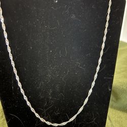 Twister Sterling Rope Chain
