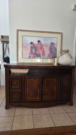 Dark Wood Sideboard Buffet Cabinet/ Console
