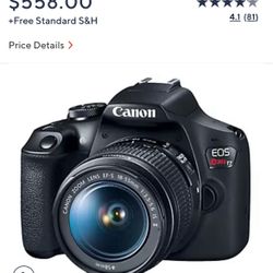 Canon EOS Rebel T100 DSLR Camera w/ 18-55mm Lens Bundle