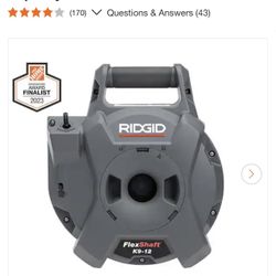 Ridgid 1/4” X 30ftDrain Cleaner  Wall To Wall , Cleans Uo To 2” Pipe To  Full Flow Capacity 