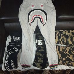 Og Bape Grey Sweatpants