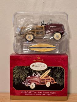 Vintage Hallmark Station Wagon Ornament