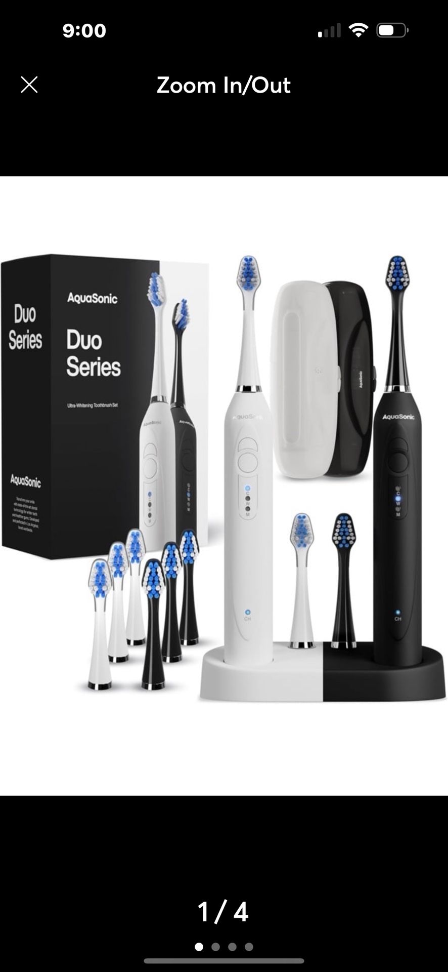 Aquasonic Duo Series Electric Toothbrushes