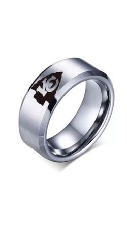 Silver Titanium Kansas City Chiefs Ring