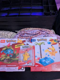 Pokemon construx and figure bundle 