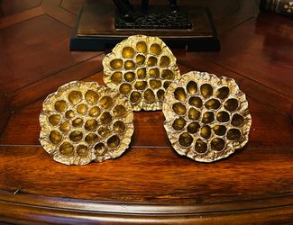 New Gold Seed Pod Decor