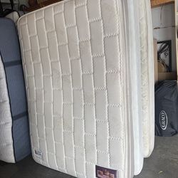 3 pc: angel full-size mattress $35, boxspring $35, metal frame $35