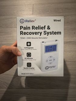 iReliev TENS + EMS Muscle Stimulator (Wired) – Brand New, Sealed