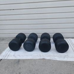 Hampton Rubber Coated Dumbbells Sets 75lbs, 80lbs 