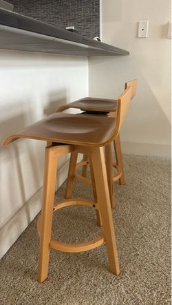 Set of 2 Mercury Row Dery Swivel Bar Stools – $200