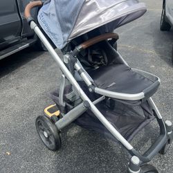 Uppababy Stroller with Piggyback Board and Caddy 