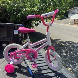 Child Kid Children Bike 12” Wheels With Training Wheels Bicycle Tricycle Trike in Good Condition