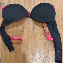 XOXO PINK and Black Push Up Bra Size 34B