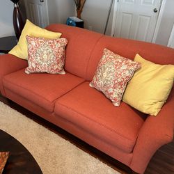 Living Room Couch Set Orange 