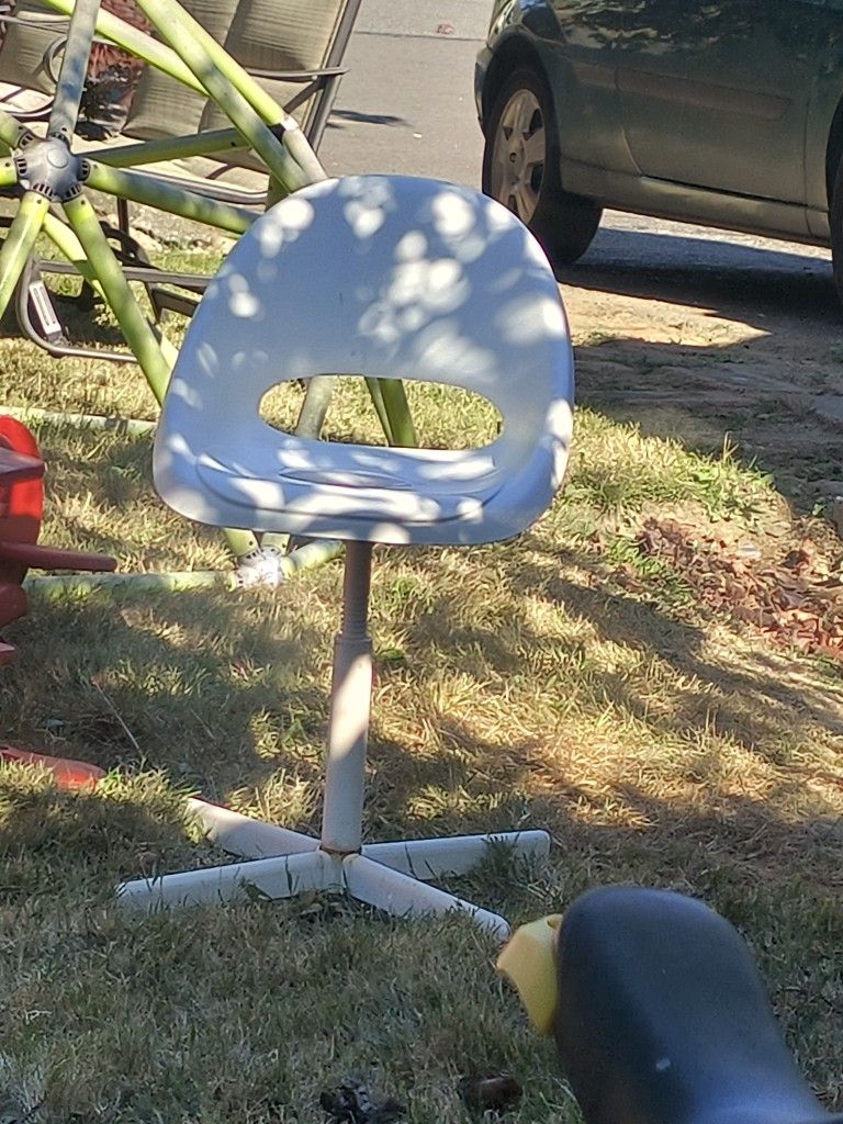 White Molded Plastic Kids Chair
