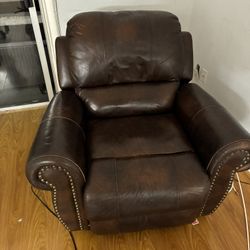 Recliner Sofa Leather Electric 
