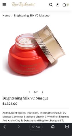 Raw Radiantia Silk Mask Brightening