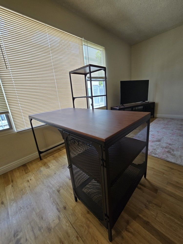 Desk, Shelf Unit, TV Stand (IKEA)